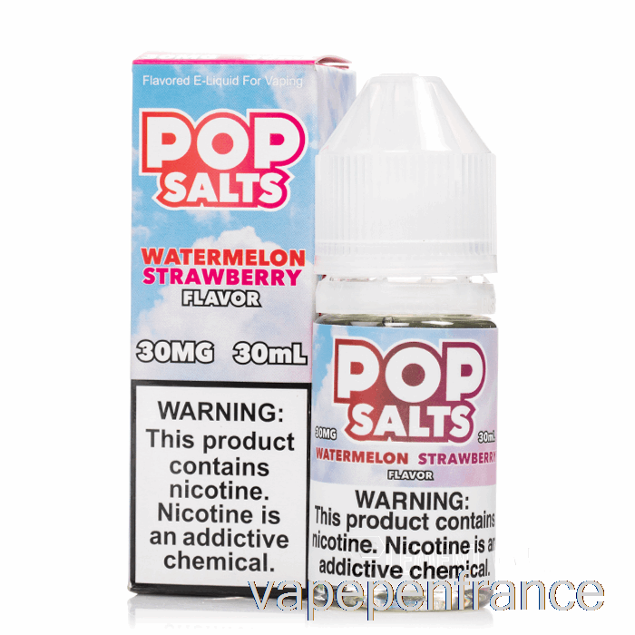 Fraise Pastèque - Sels Pop - Stylo Vape 30 Ml 30 Mg